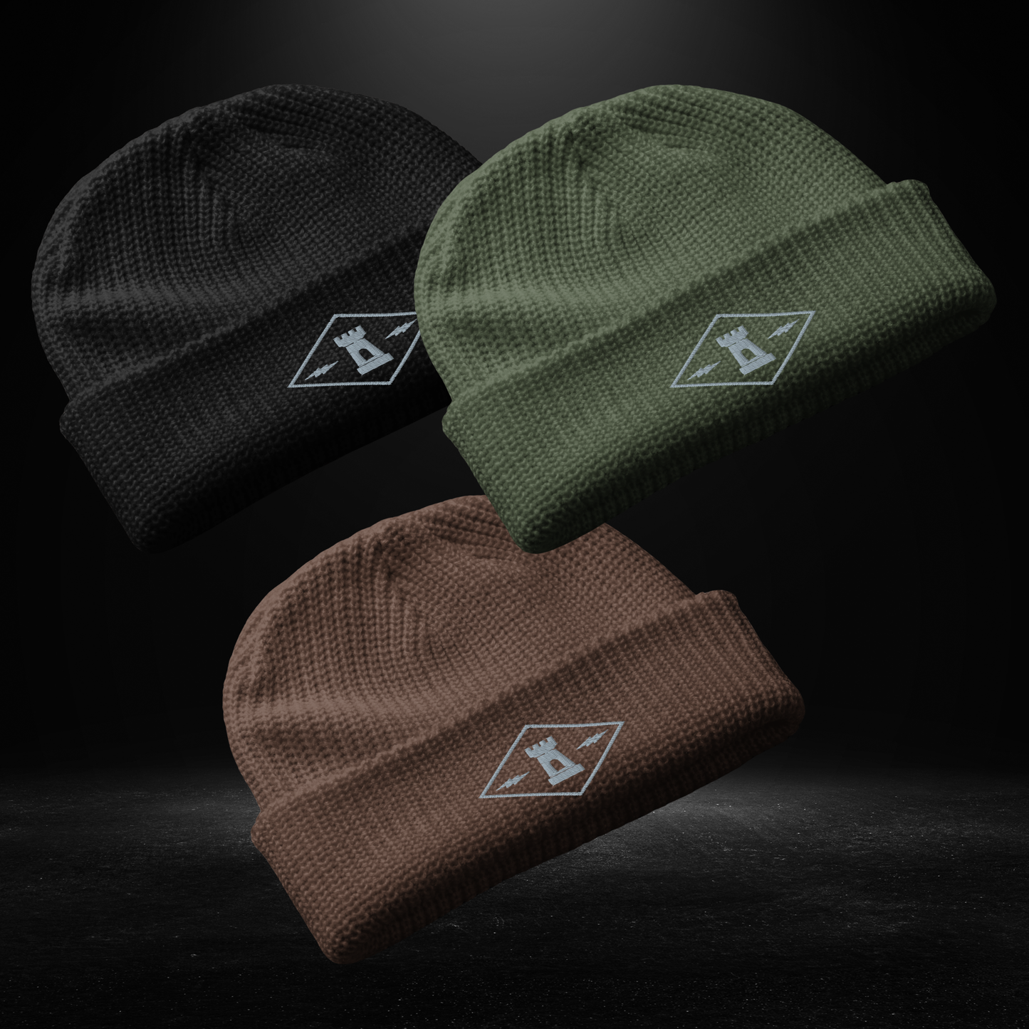 Black Arrow Fisherman Beanie