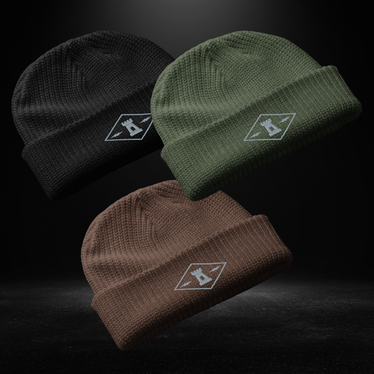 Black Arrow Fisherman Beanie